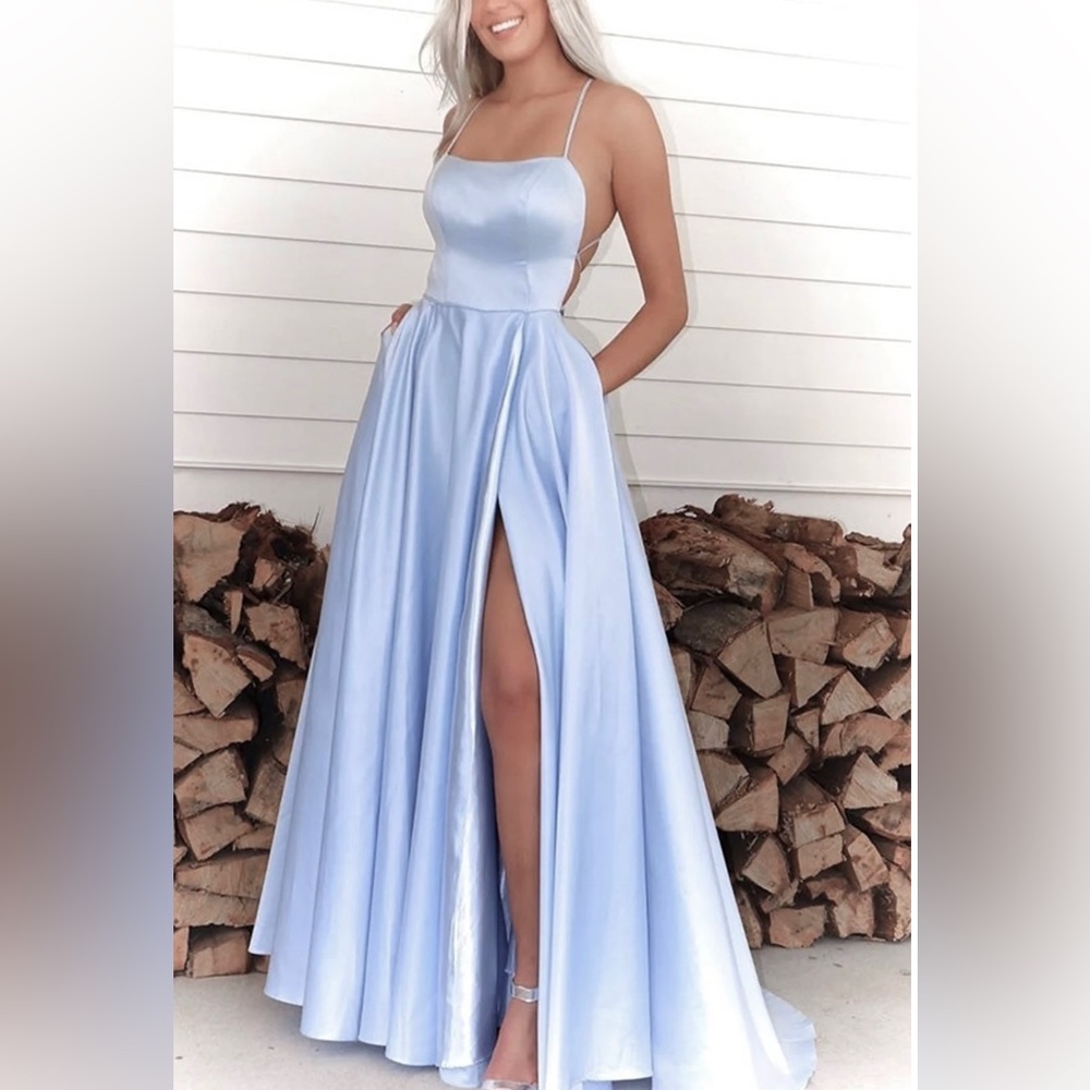 blue prom dress